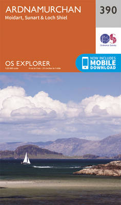 Ardnamurchan, Moidart, Sunart and Loch Shiel - OS Explorer Active Map 390 (Sheet map, folded)