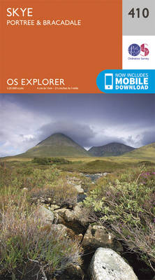 Skye - Portree and Bracadale - OS Explorer Active Map 410 (Sheet map, folded)