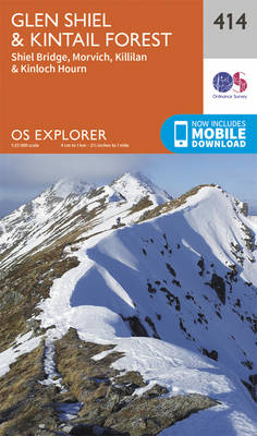 Glen Shiel and Kintail Forest - OS Explorer Active Map 414 (Sheet map, folded)