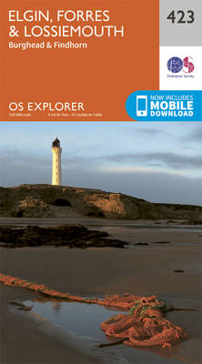 Elgin, Forres and Lossiemouth - OS Explorer Active Map 423 (Sheet map, folded)