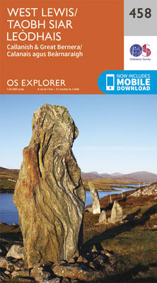 West Lewis/Taobh Siar Leodhais - OS Explorer Active Map 458 (Sheet map, folded)
