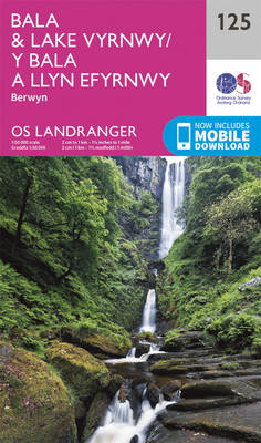 Bala & Lake Vyrnwy, Berwyn - OS Landranger Map 125 (Sheet map, folded)