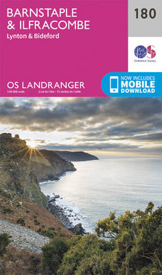 Barnstaple & Ilfracombe, Lynton & Bideford - OS Landranger Map 180 (Sheet map, folded)