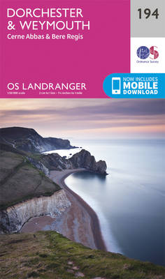 Dorchester & Weymouth, Cerne Abbas & Bere Regis - OS Landranger Map 194 (Sheet map, folded)