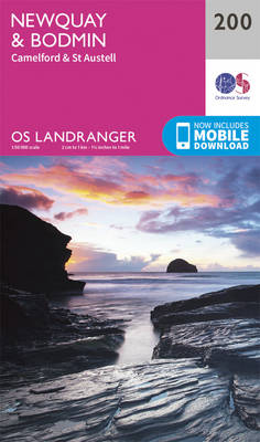 Newquay, Bodmin, Camelford & St Austell - OS Landranger Map 200 (Sheet map, folded)