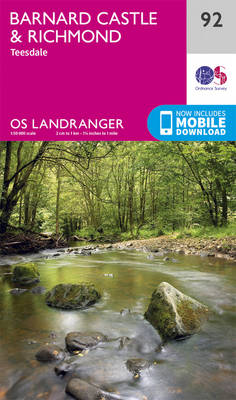 Barnard Castle & Richmond - OS Landranger Map 92 (Sheet map, folded)