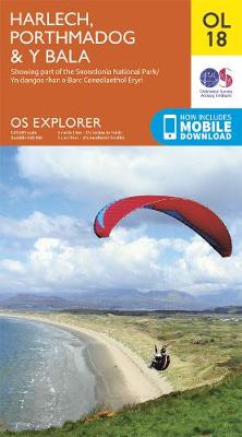 Harlech: Porthmadog & Bala / Y Bala - OS Explorer OL18 (Sheet map, folded)