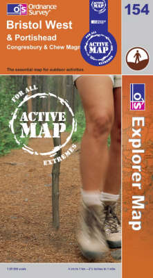Bristol West and Portishead - OS Explorer Map Active Sheet 154 (Sheet map, folded)