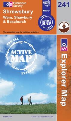 Shrewsbury - OS Explorer Map Active No. 241 (Sheet map, folded)
