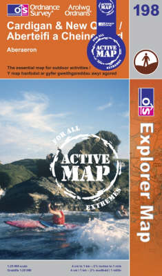 Cardigan and New Quay, Aberaeron - OS Explorer Map Active No. 198 (Sheet map, folded)