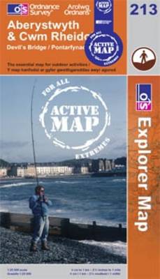 Aberystwyth and Cwm Rheidol - OS Explorer Map Active No. 213 (Sheet map, folded)