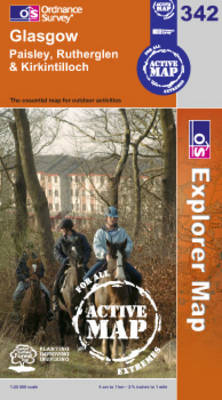 Glasgow - OS Explorer Map Active Sheet 342 (Sheet map, folded)