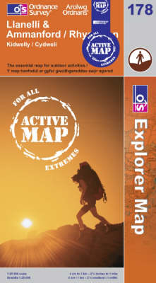 Llanelli and Ammanford / Rhydaman - OS Explorer Map Active Sheet 178 (Sheet map, folded)