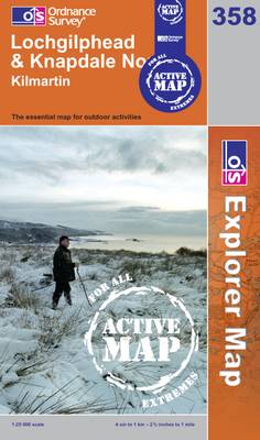 Lochgilphead and Knapdale North - OS Explorer Map Active No. 358 (Sheet map, folded)