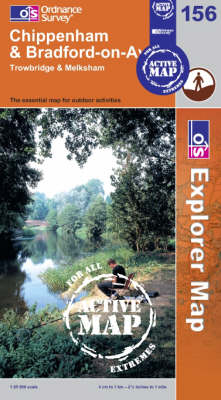 Chippenham and Bradford-on-Avon - OS Explorer Map Active Sheet 156 (Sheet map, folded)