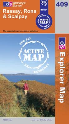 Raasay, Rona and Scalpay - OS Explorer Map Active Sheet 409 (Sheet map, folded)