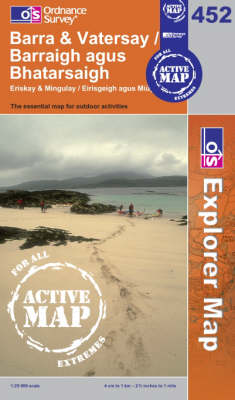 Barra and Vatersay / Barraigh Agus Bhatarsaigh - OS Explorer Map Active Sheet 452 (Sheet map, folded)