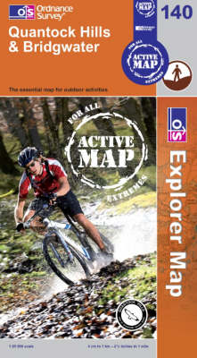 Quantock Hills and Bridgwater - OS Explorer Map Active Sheet 140 (Sheet map, folded)