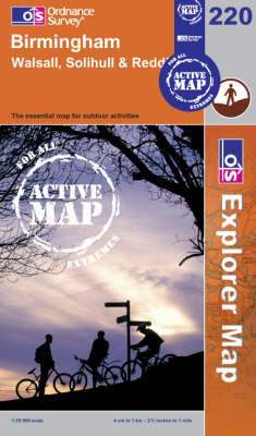 Cover Birmingham, Walsall, Solihull and Redditch - OS Explorer Map Active Sheet 220