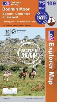 Bodmin Moor - OS Explorer Map Active Sheet 109 (Sheet map, folded)