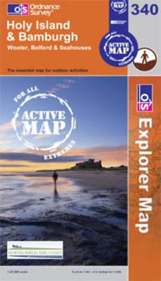 Cover Holy Island and Bamburgh - OS Explorer Map Active Sheet 340