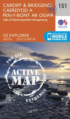 Cardiff and Bridgend/Caerdydd a Phen-y-Bont Ar Ogwr - OS Explorer Map 151 (Sheet map, folded)