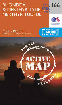 Rhondda and Merthyr Tydfil - OS Explorer Map 166 (Sheet map, folded)