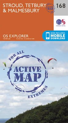 Stroud, Tetbury and Malmesbury - OS Explorer Map 168 (Sheet map, folded)