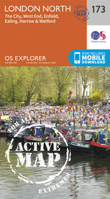 London North, The City, West End, Enfield, Ealing, Harrow & Watford - OS Explorer Map 173 (Sheet map, folded)