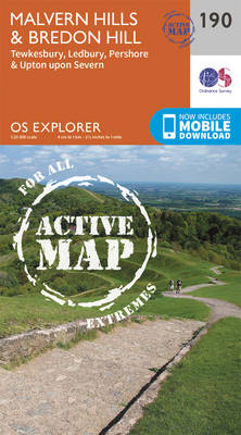 Malvern Hills and Bredon Hill - OS Explorer Map 190 (Sheet map, folded)