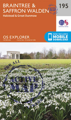 Braintree and Saffron Walden - OS Explorer Map 195 (Sheet map, folded)