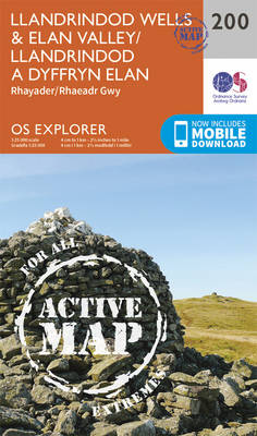 Llandrindod Wells and Elan Valley, Rhayader - OS Explorer Map 200 (Sheet map, folded)
