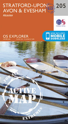 Stratford-Upon-Avon and Evesham - OS Explorer Map 205 (Sheet map, folded)
