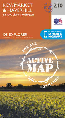 Newmarket and Haverhill, Barrow, Clare and Kedington - OS Explorer Map 210 (Sheet map, folded)