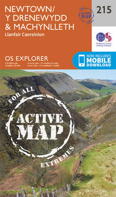 Newtown, Llanfair Caereinion - OS Explorer Map 215 (Sheet map, folded)