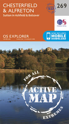 Chesterfield and Alfreton - OS Explorer Active Map 269 (Sheet map, folded)