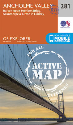 Ancholme Valley - OS Explorer Active Map 281 (Sheet map, folded)