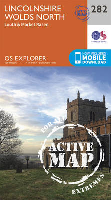 Lincolnshire Wolds North - OS Explorer Active Map 282 (Sheet map, folded)
