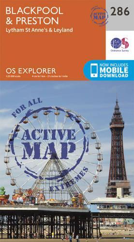 Blackpool and Preston - OS Explorer Active Map 286 (Sheet map, folded)