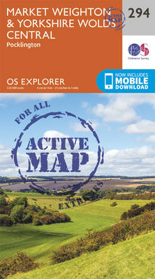 Market Weighton and Yorkshire Wolds Central - OS Explorer Active Map 294 (Sheet map, folded)