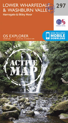 Lower Wharfedale and Washburn Valley - OS Explorer Active Map 297 (Sheet map, folded)