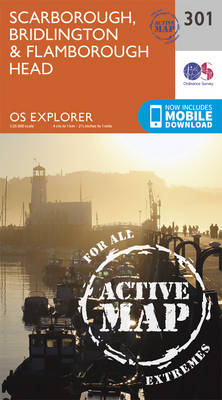 Scarborough, Bridlington and Flamborough Head - OS Explorer Active Map 301 (Sheet map, folded)