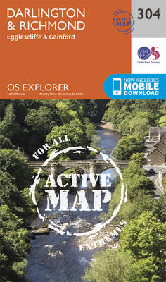 Darlington and Richmond - OS Explorer Active Map 304 (Sheet map, folded)