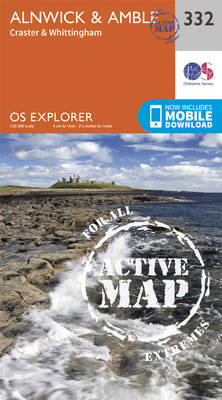 Alnwick and Amble, Craster and Whittingham - OS Explorer Active Map 332 (Sheet map, folded)