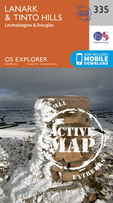 Lanark and Tinto Hills - OS Explorer Active Map 335 (Sheet map, folded)