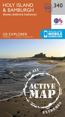 Holy Island and Bamburgh - OS Explorer Active Map 340 (Sheet map, folded)