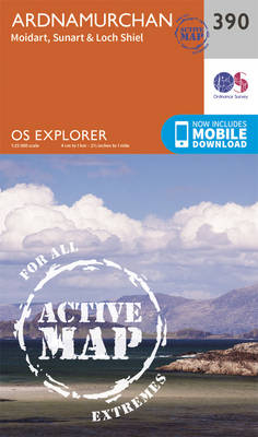 Ardnamurchan, Moidart, Sunart and Loch Shiel - OS Explorer Active Map 390 (Sheet map, folded)