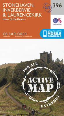 Stonehaven, Inverbervie and Laurencekirk - OS Explorer Active Map 396 (Sheet map, folded)