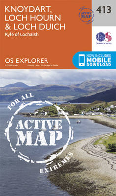 Knoydart, Loch Hourn and Loch Duich - OS Explorer Active Map 413 (Sheet map, folded)
