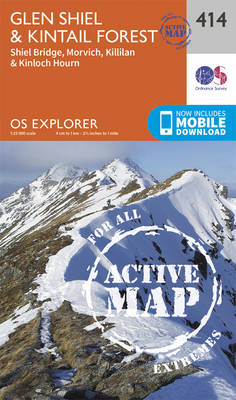 Glen Shiel and Kintail Forest - OS Explorer Active Map 414 (Sheet map, folded)